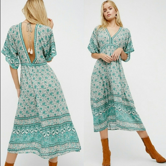 Rare spell designs kombi folk gown sage XS dress - Picture 4 of 11